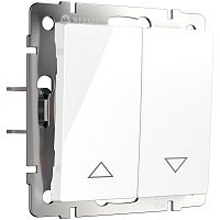 Выключатель жалюзи без фиксации без рамки Werkel 2-кл. белый глянцевый картинка